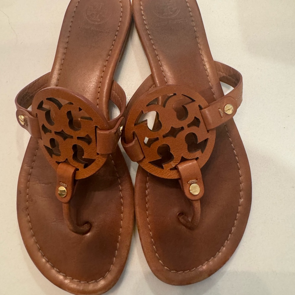 Tory burch brown miller sandals size 8